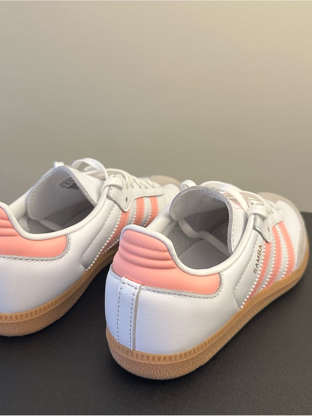 adidas Kids Samba Sneakers - White & Pink size 4 - Picture 4 of 9